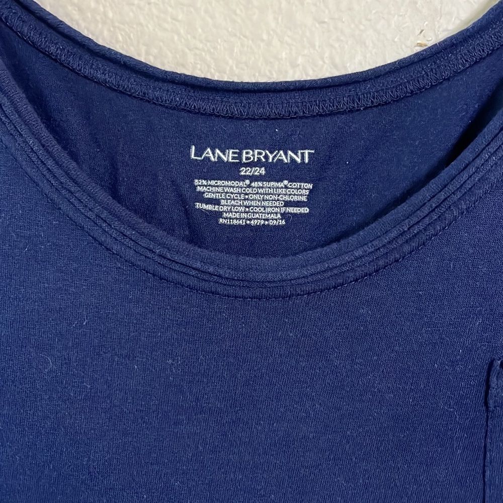 Lane Bryant 22/24 mid sleeve hi-low tee shirt - Picture 2 of 3